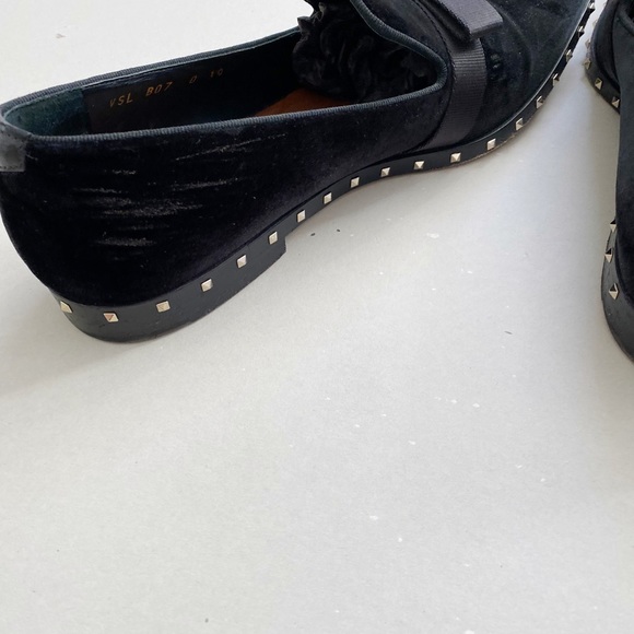 Valentino Rockstud Velvet Loafers - Picture 5 of 9